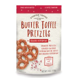 Butter Toffee Pretzels – Crushed Peppermint 4 oz