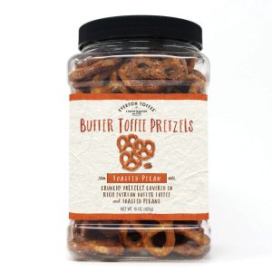 Butter Toffee Pretzels – Toasted Pecan Grab Jar 15 oz