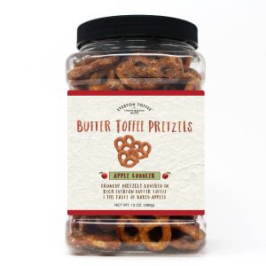 *NEW* Butter Toffee Pretzels – Apple Cobbler Grab Jar 13 oz
